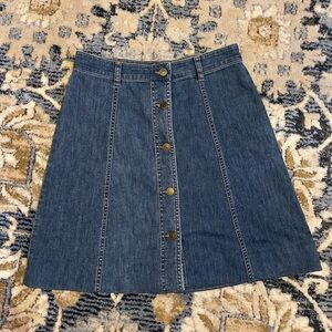 Chaps Blue Denim A-Line Skirt